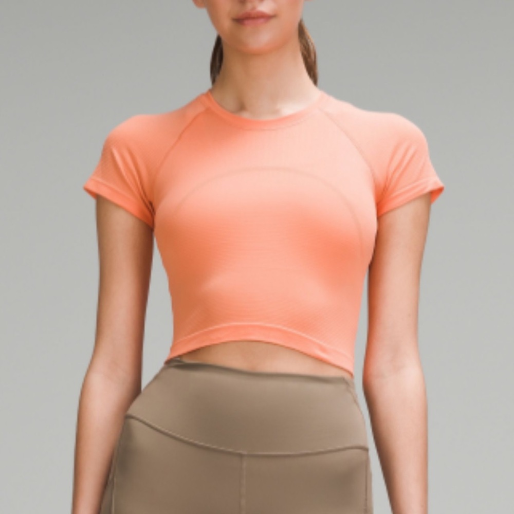 Lululemon cropped swiftly coral kiss